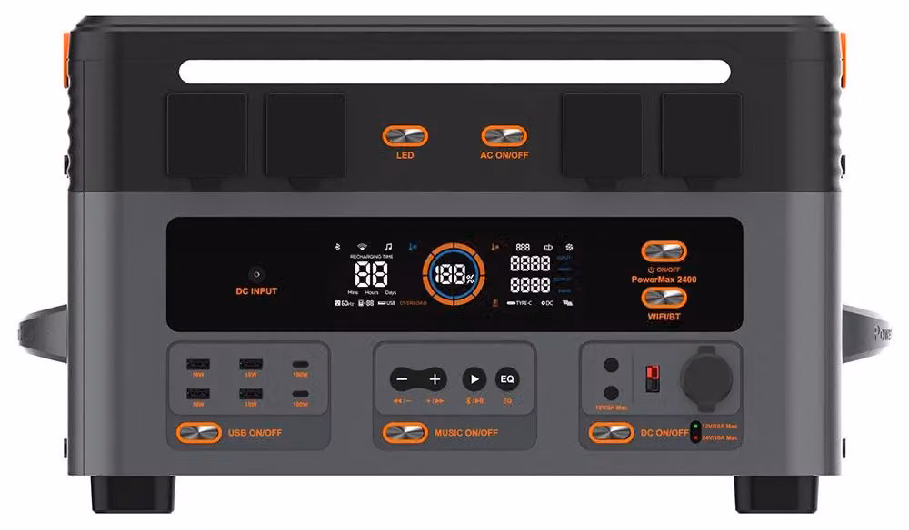 Centralina portatile - Batteria esterna - Power bank - Generatore di corrente - Alimentazione di emergenza - Potenza di uscita: 2400W