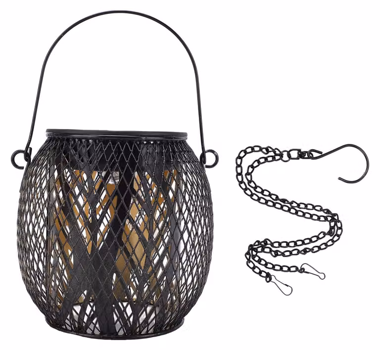 Lanterne solari per esterni, in metallo con LED, grado di protezione IP65, impermeabili, ideali per il giardino, lampade decorative da appendere per tavoli, vialetti, marciapiedi, terrazze