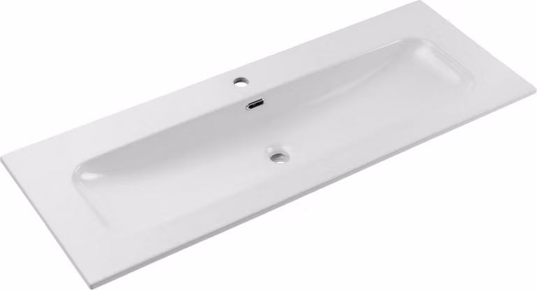 Comad FLY 120D lavabo doppio 121x46x15,5 cm, bianco, Vetroceramica