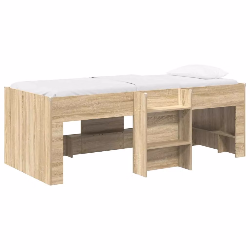 Letto alto singolo per bambini vidaXL in legno color marrone L: 193 cm, P: 96 cm, H: 120 cm – 2