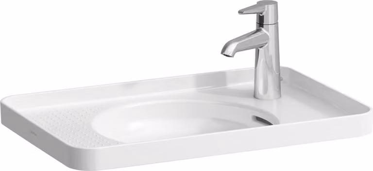 LAUFEN VAL lavabo encastré, sans trou pour robinet, avec trop-plein, 550x360mm, H8172810001091, H8172810001091