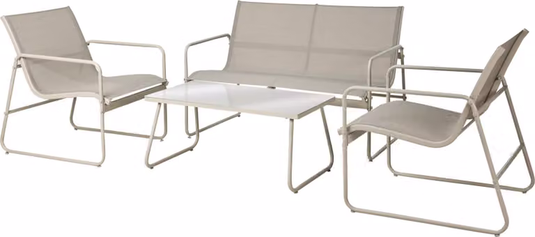 Set da salotto OSKAR beige Set da giardino Mobili da salotto Mobili da giardino