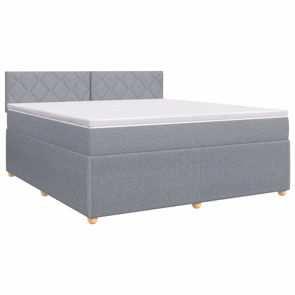 Letto box spring con materasso ibrido vidaXL Grigio e Bianco L/P: 180 x 200 cm – 2