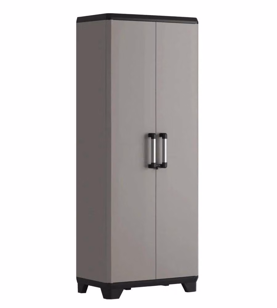 Keter Armadio Utility Grigio e Nero 68x39x173 cm - 3 Ripiani - Multiuso