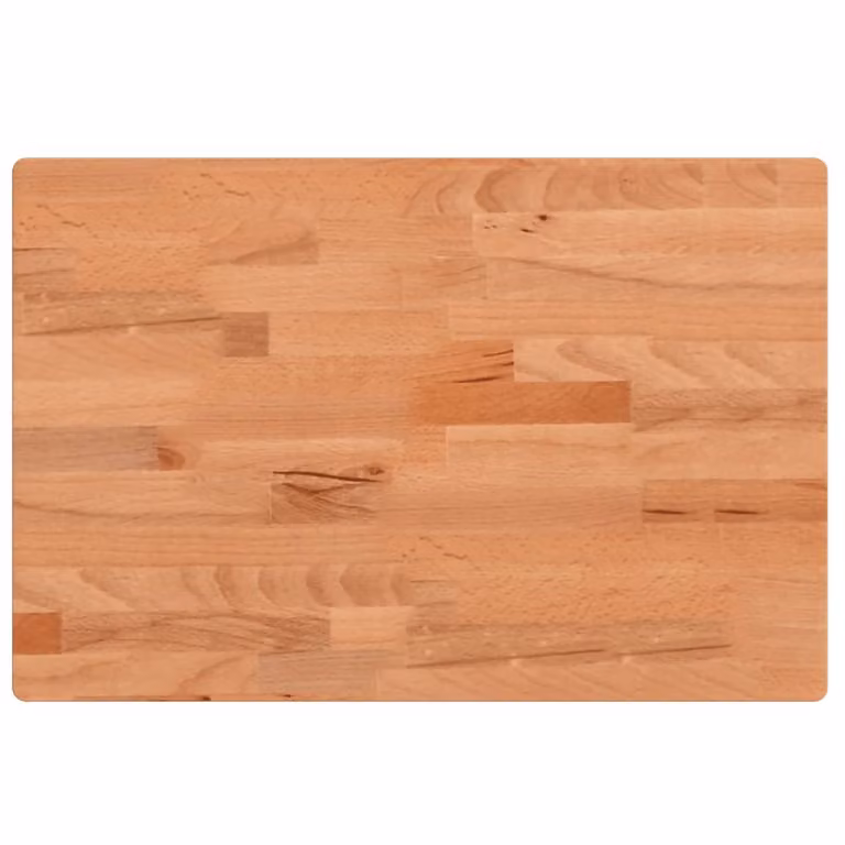 Piano Bagno 60x40x4 cm in Legno Massello di Faggio