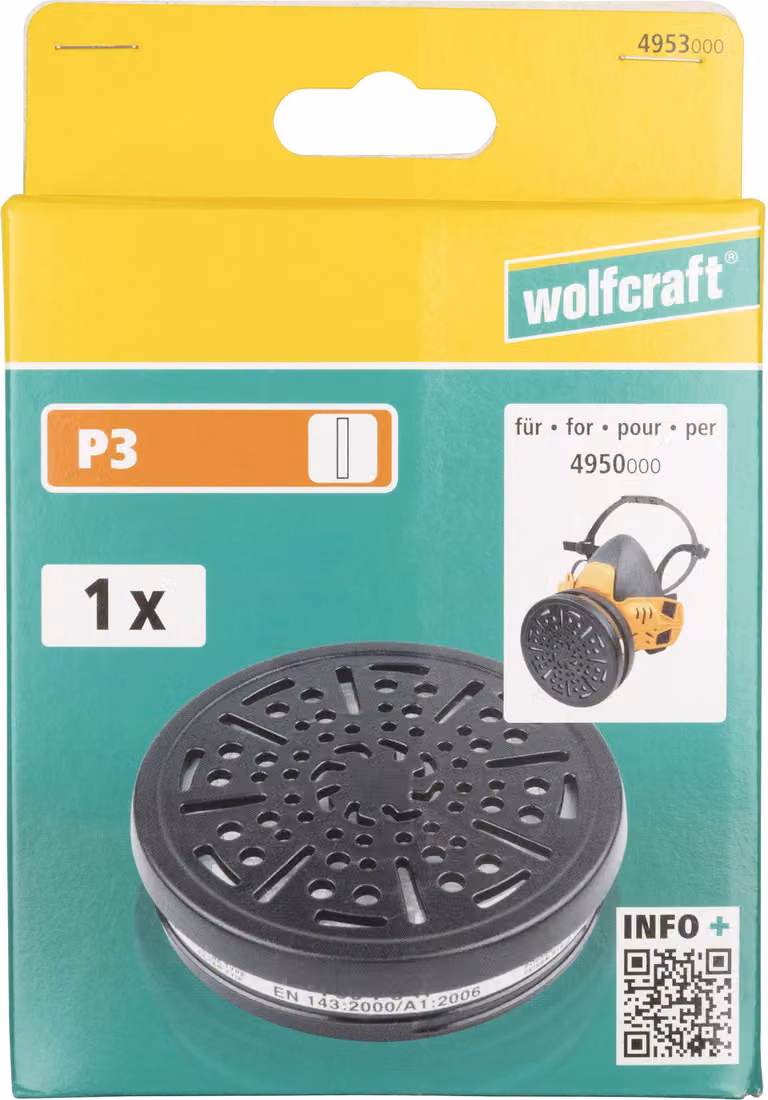 Filtro per respiratore Wolfcraft P3 4953000