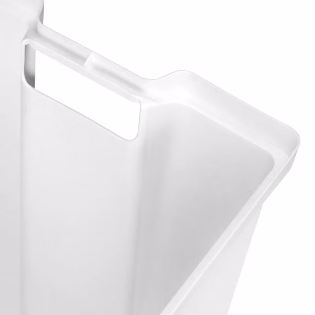 Cesto Portabiancheria Laundry Emuca in Plastica e Acciaio Bianco L 38,0 cm x P 30,5 cm x H 50,0 cm