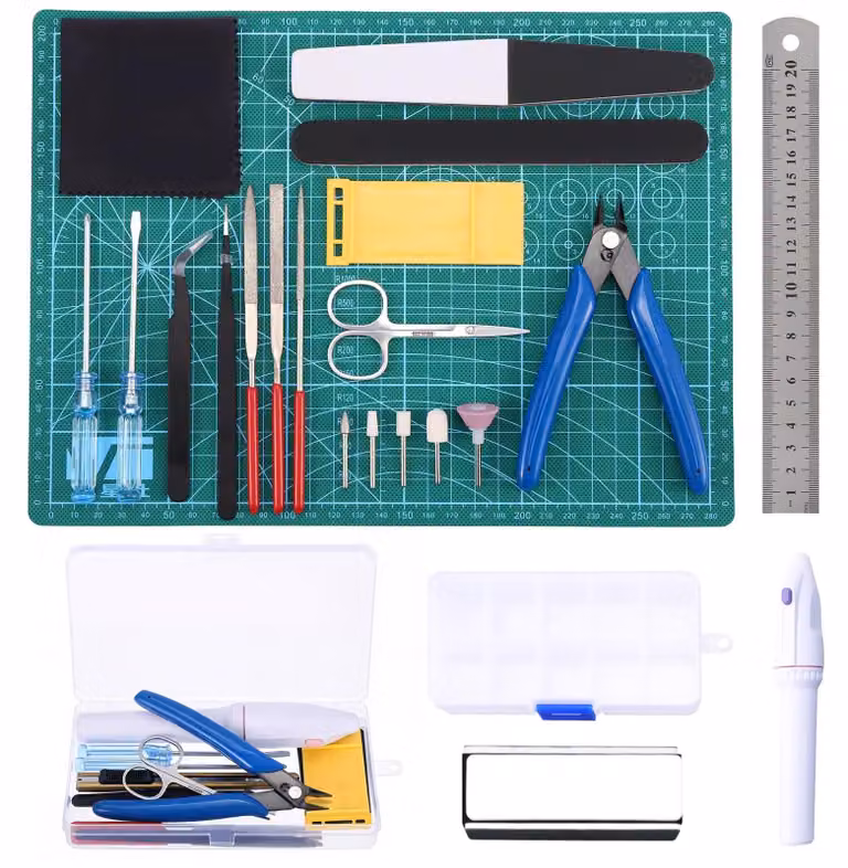 Set di strumenti per modellismo - 26 pezzi - Adatta per architettura, modellismo Gunpla e hobby