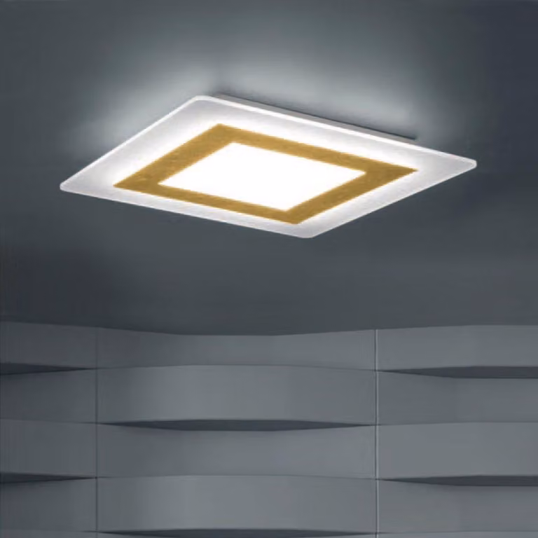 Plafoniera LED Oblio 48 cm con foglia d'oro