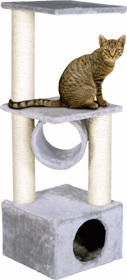Albero per graffiare per gatti Flamingo, modello Baretti, colore grigio