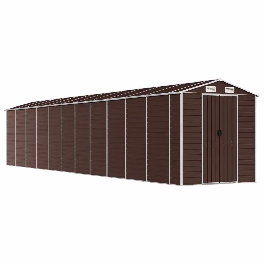 Capanno da Giardino Videx in Acciaio Zincato Marrone L/P/H: 191 x 980 x 198 cm – 2