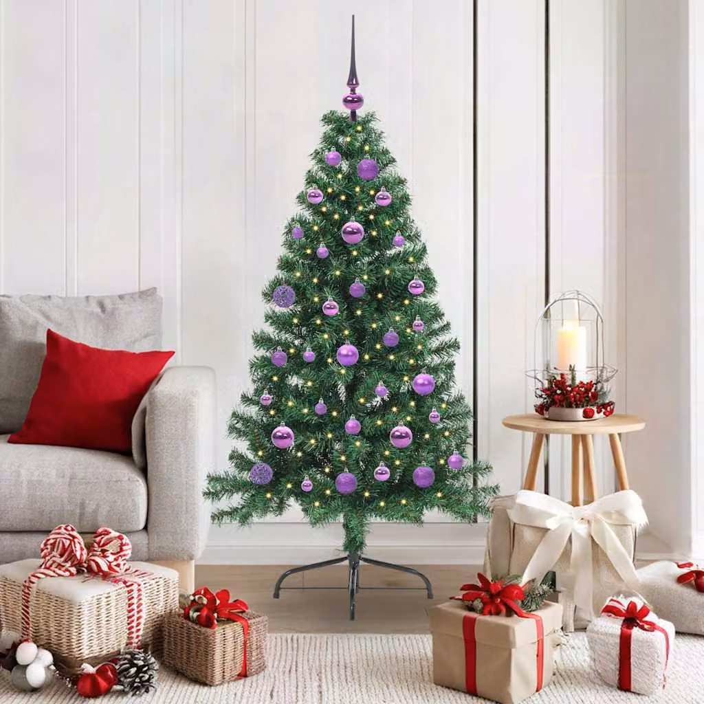 Maison Exclusive - Albero di Natale artificiale preilluminato verde 150 cm PVC