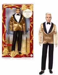 Bambola Barbie Ken Magia delle Feste 2025 Mattel Colore Oro Altezza: 30 cm
