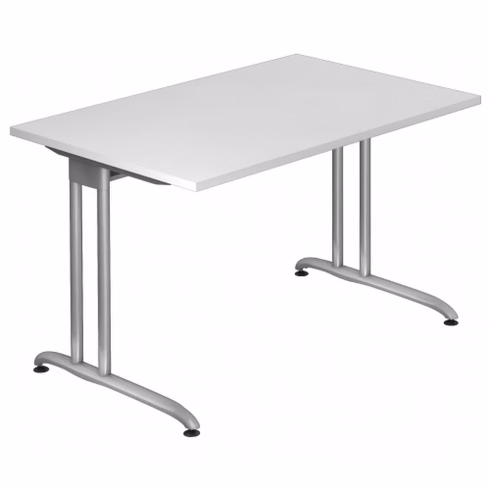 HAMMERBACHER BS12 Schreibtisch weiß rechteckig