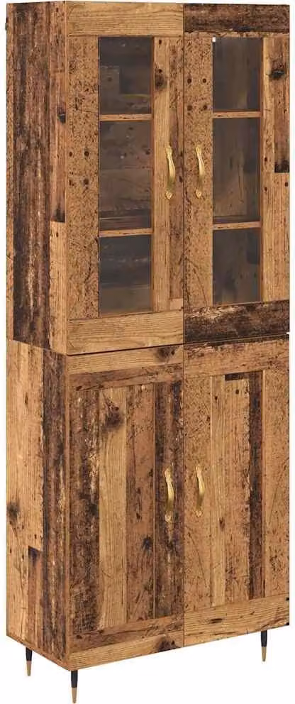 Credenza 2 pcs Legno vecchio Legno multistrato