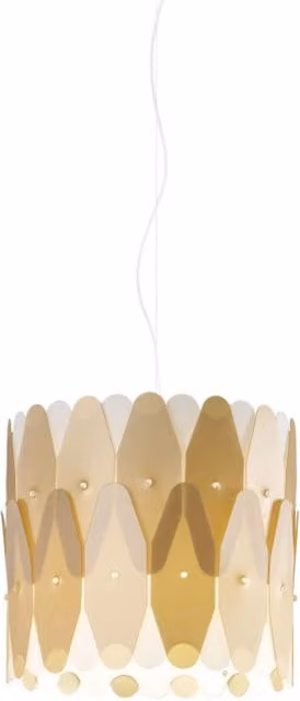 Lampada a sospensione moderna Amanda Polilux Linea Zero in oro e metallo cromo con 1 luce E27