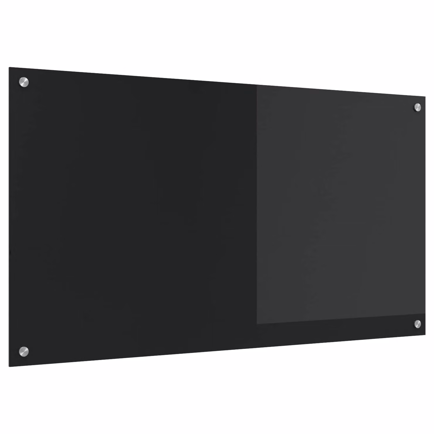 Schienale da cucina vidaXL in vetro temperato nero L: 110 cm, H: 60 cm