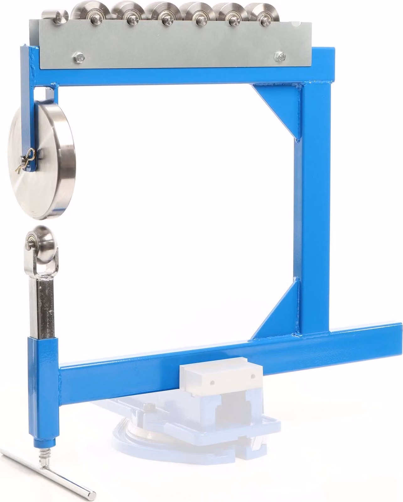 Stiratrice a rulli Wiltec fino a 15 mm di spessore della lamiera, ruota inglese con 6 rulli di stiro per la lavorazione dei metalli, lavorazione della lamiera