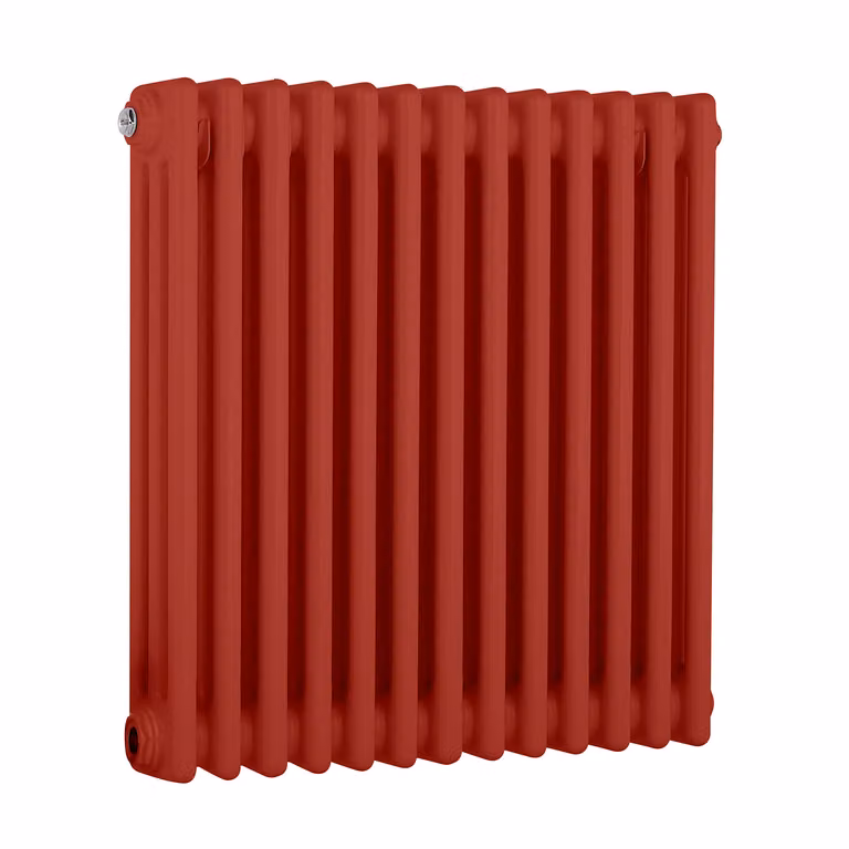 Radiatore Orizzontale a Colonne (3 Colonne) 600mm x 605mm - Rosso (Siamese Rosso) - Regent