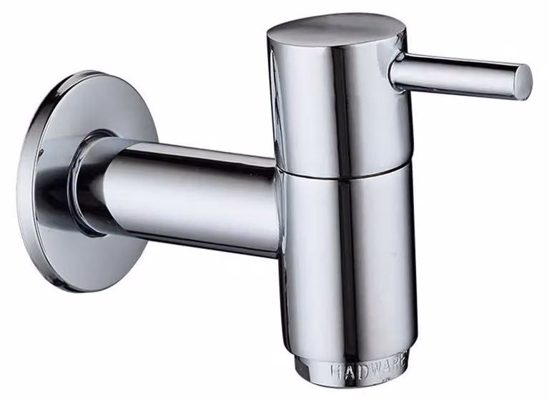 Rubinetto a muro in ottone - Rubinetto per acqua fredda - Cromato
