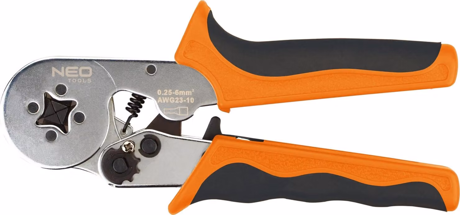 NEO TOOLS Pinza per crimpare manicotti terminali, diametro manicotto: 0,25 - 6 mm2