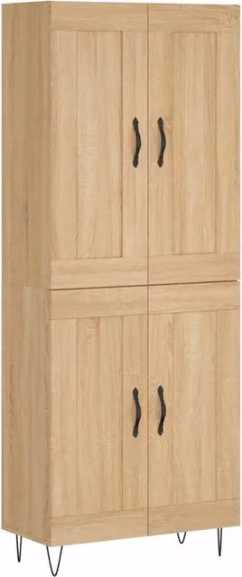 Credenza | Madia | Buffet da pranzo | Armadio da pranzo Rovere Sonoma 69,5x34x180 cm in Legno Multistrato