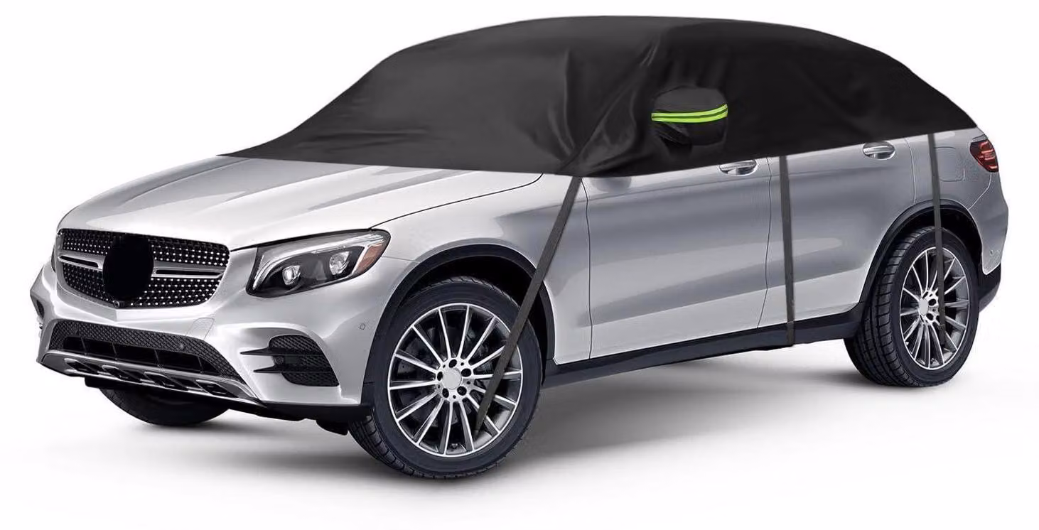 Copertura parziale per auto, compatibile con Mercedes-Benz GLC dal 2016 al 2024, telo protettivo per tutte le stagioni, impermeabile e con protezione UV