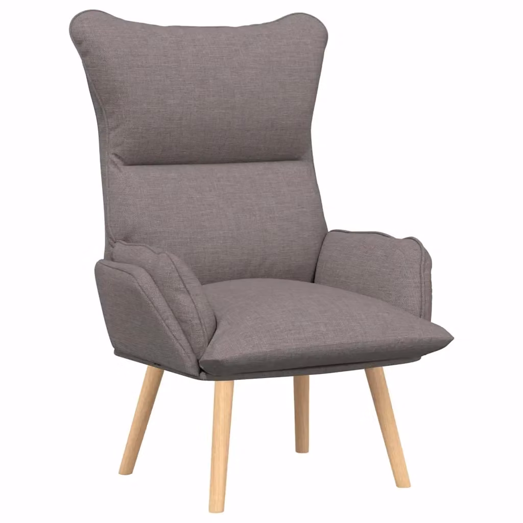Poltrona relax moderna Talpa in tessuto e legno con braccioli, disponibile in beige o grigio – 2