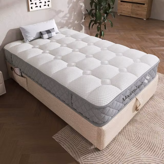 Materasso ortopedico ibrido a molle insacchettate 7 zone MINIMAL bianco L 90 cm x P 200 cm x H 20 cm, certificato OEKO-TEX