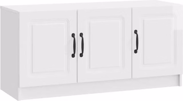 Mobile TV moderno Design In bianco lucido L: 99 cm, P: 34,5 cm, H: 47 cm – 1