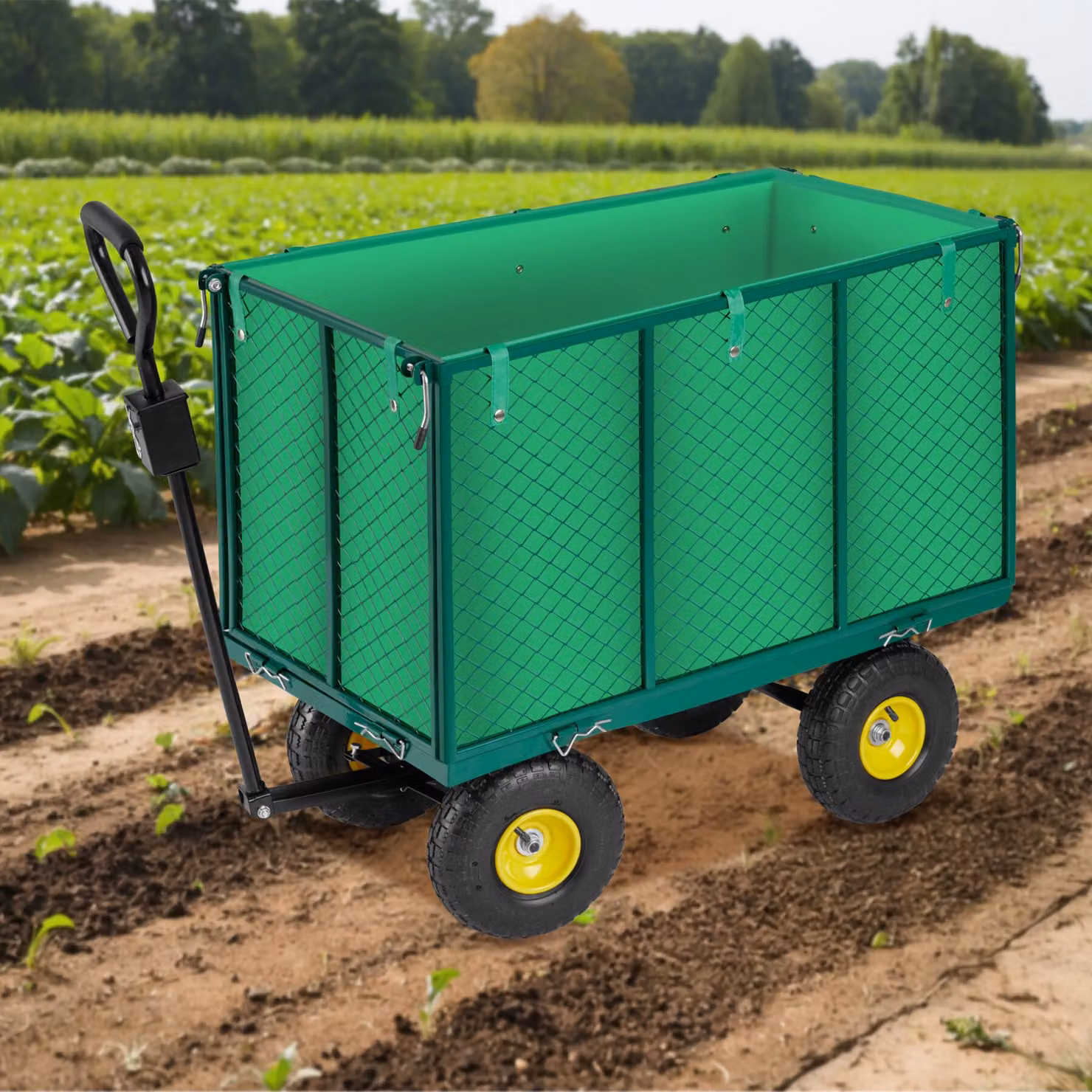 Carrello in metallo TecTake GmbH verde con portata massima 544 kg – 3