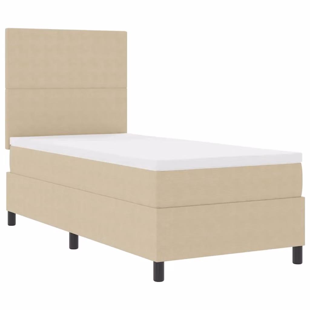 Letto moderno vidaXL in tessuto a coste con illuminazione LED sottostante, L: 80 cm, P: 200 cm, H: 203 cm, Grigio, Bianco e Beige