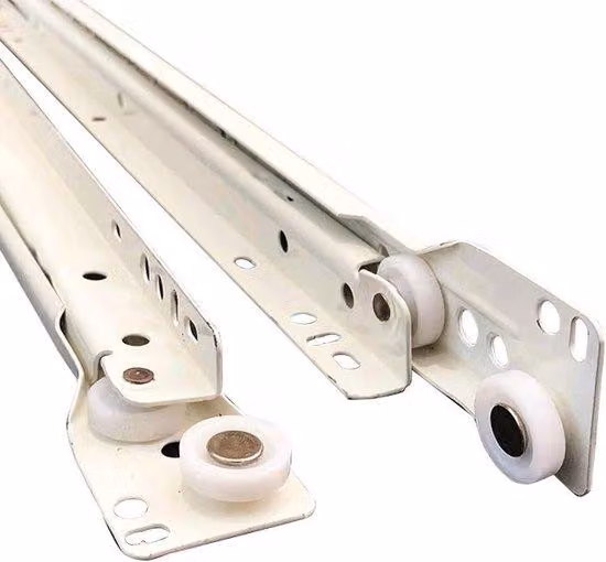 Guide scorrevoli per cassetti con rotelle, da avvitare, lunghezza 50 cm, estrazione completa, sistema di montaggio a misura, adatte per mobili, armadi, cucina