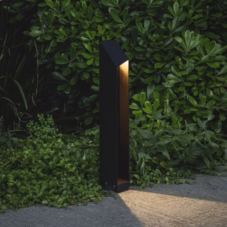 MARSET lampioncino LED Domus, altezza 55 cm, nero, alluminio dimmerabile, Nero, Alluminio, Design, Lampada LED da esterni