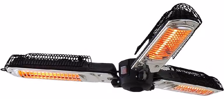 Riscaldatore elettrico radiante per ombrellone, sospeso, Ø 1000 mm, altezza 850 mm