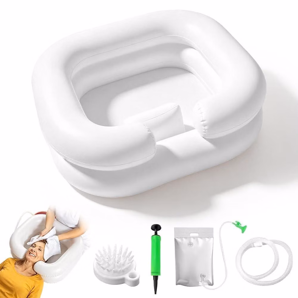 Lavabo portatile per lavare i capelli, completo di tubo di scarico e soffione