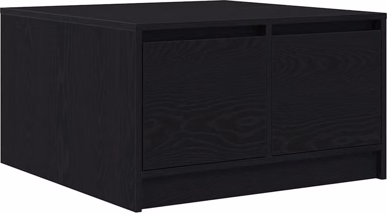 Tavolino da Salotto con Cassetti Rovere Nero 70,5x70x40 cm