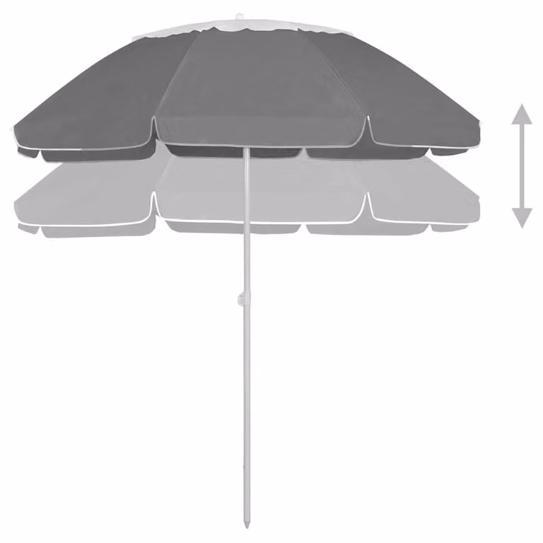 Ombrellone da Spiaggia Antracite 240 cm