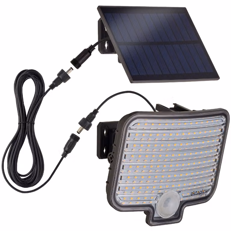 Oktaplex lampada solare per esterni IP44 Faretto LED per esterni con rilevatore di movimento antracite