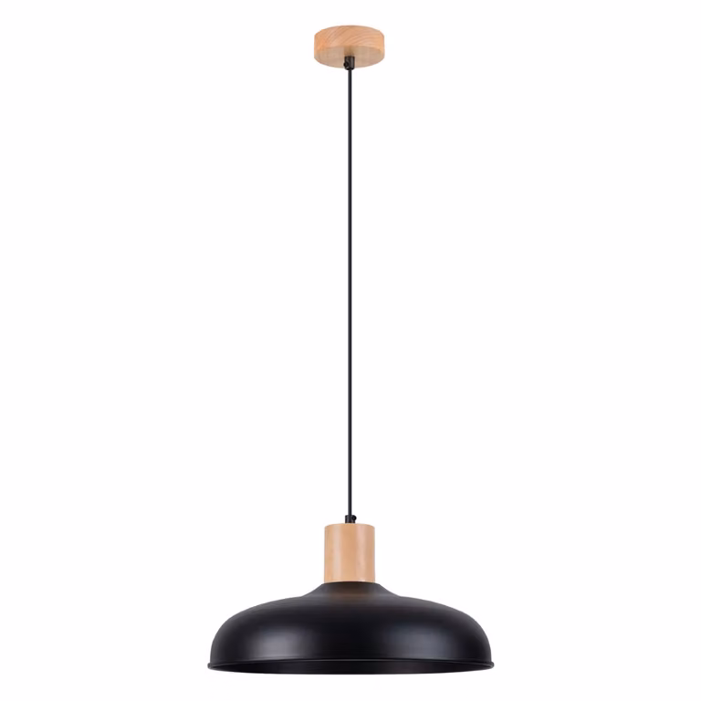 Lampada a sospensione INDY nero 1xE27 15W acciaio 120x38x38cm Sollux Lighting