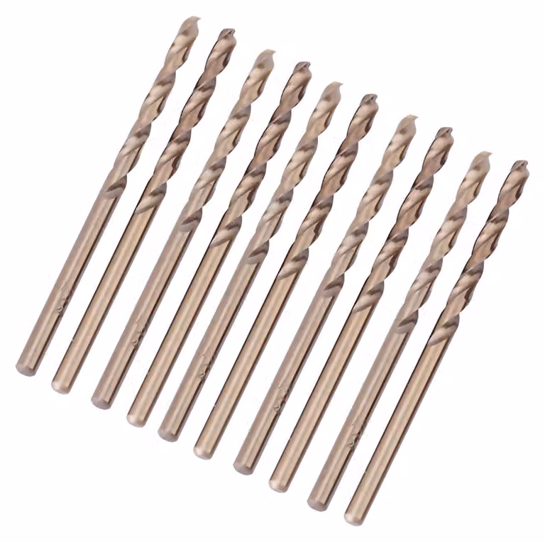Set di punte da trapano M35 in cobalto, realizzate in HSS-CO, per la foratura di acciaio inossidabile (3,2 mm)
