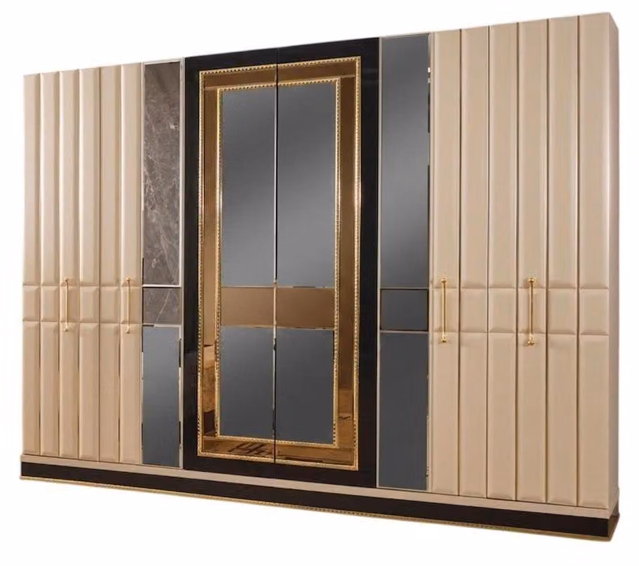 Armadio beige, stile moderno, minimalista, elegante, semplice