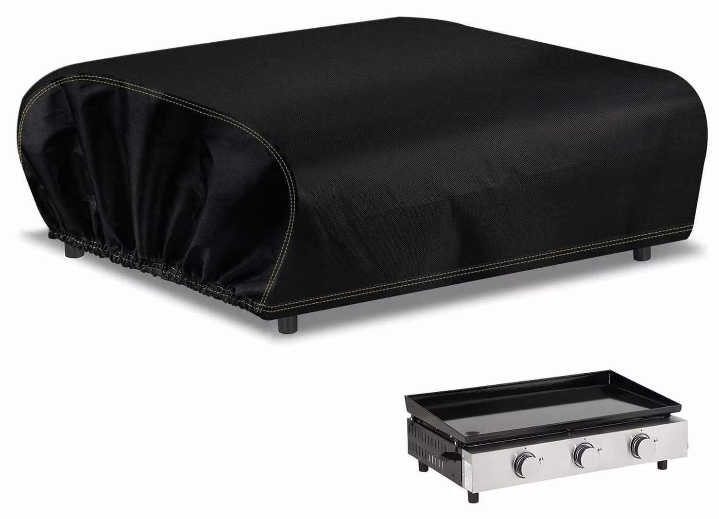 Copertura protettiva per barbecue, resistente alle intemperie, in tessuto Oxford 600D, dimensioni 80x60x25 cm, colore nero
