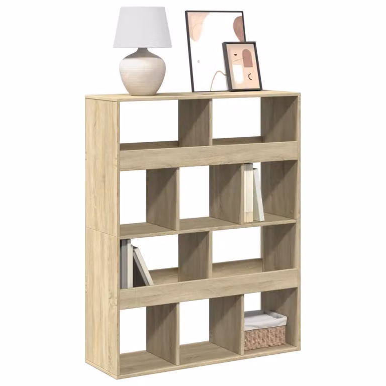 Libreria vidaXL in Legno Multistrato e MDF, Colore Rovere Sonoma, L 100 cm x P 33 cm x H 125,5 cm