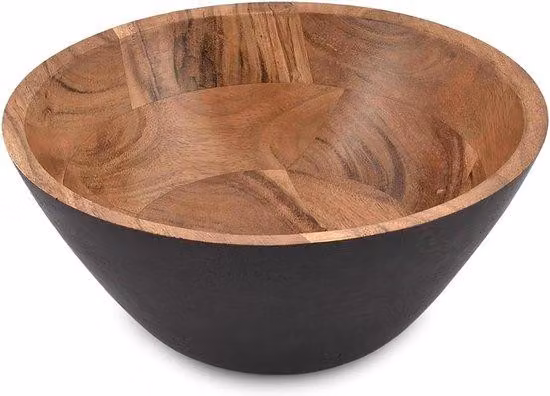 Tavola in legno scuro per alimenti, frutta, insalata e popcorn, realizzata in legno di acacia. Ideale come elemento decorativo per la cucina. Dimensioni: 2286 x 2286 x 1016 cm. Tavola in legno per alimenti
