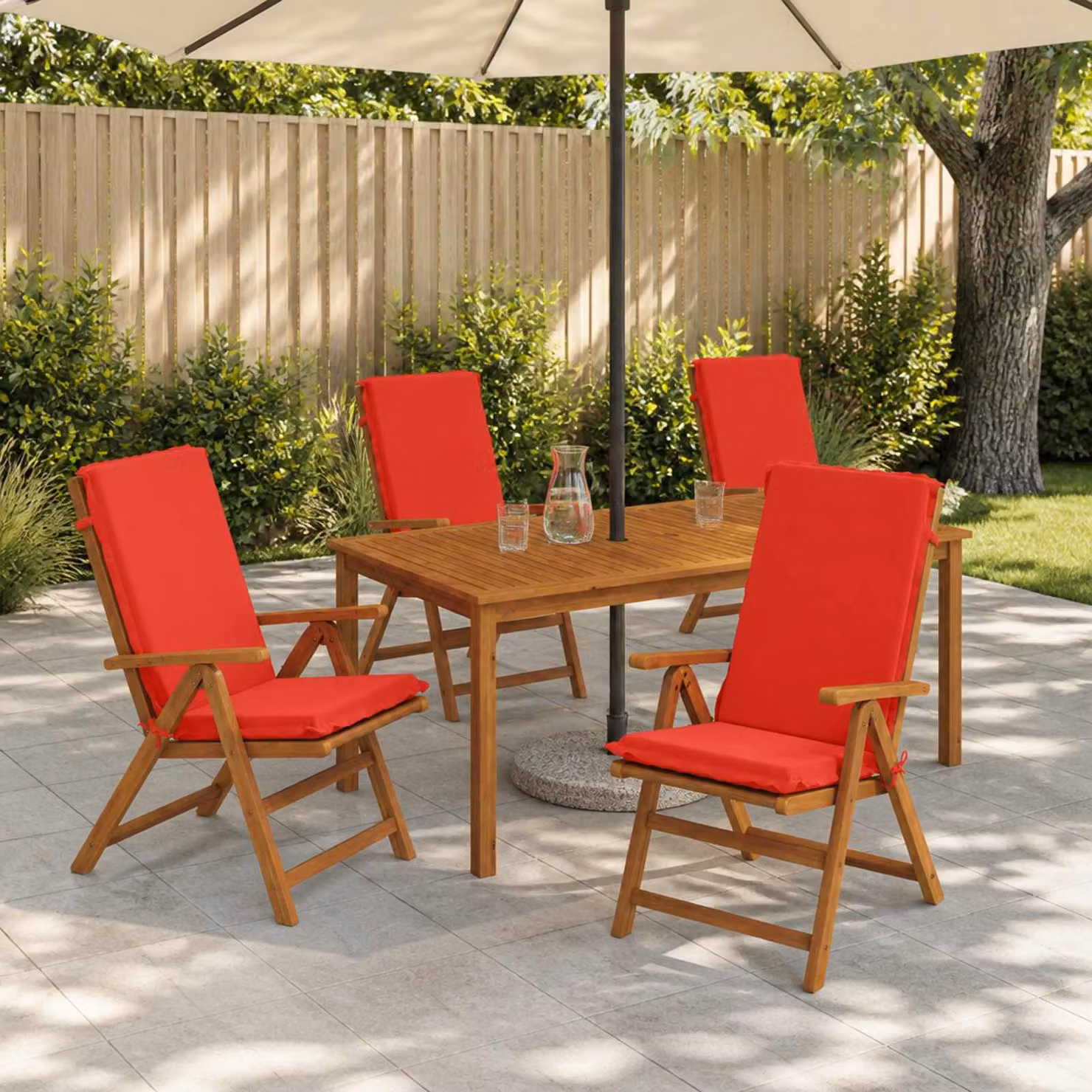 vidaXL Cuscino per sedia a schienale alto GEMERT 4 pz 100% Poliestere