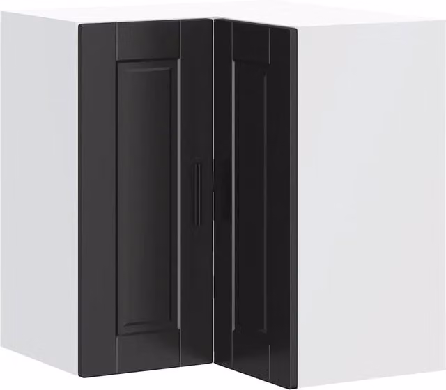 Mobile angolare moderno HELLOSHOP26 per cucina o soggiorno, finitura nero opaco, L/P/H: 57 x 57 x 60 cm – 1
