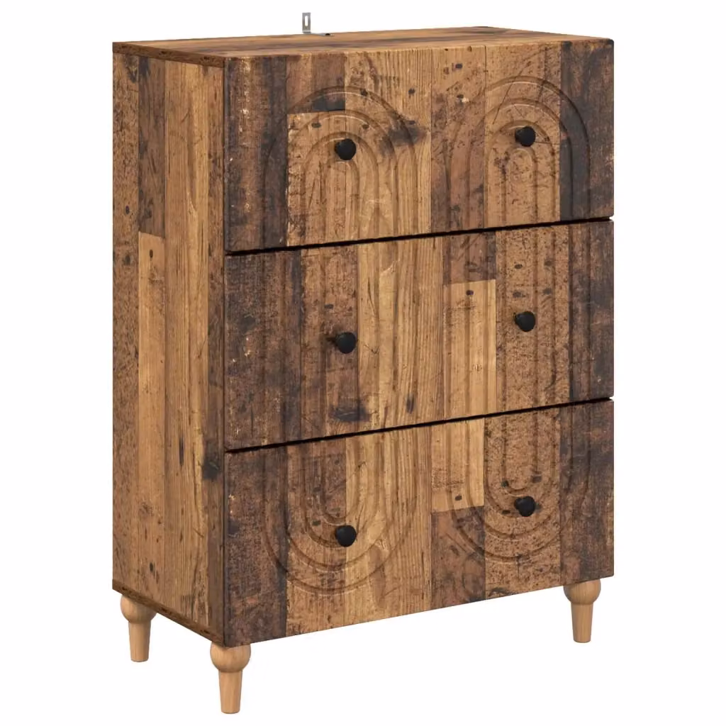Mobile con Cassetti vidaXL in Legno Antico Marrone L: 66 cm, P: 34,5 cm, H: 90 cm – 2
