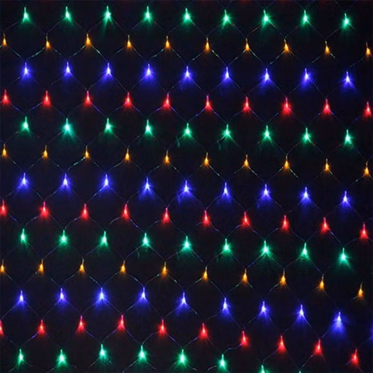 Catena luminosa a basso voltaggio RGBY, 10 metri, intrecciata, con 10 LED