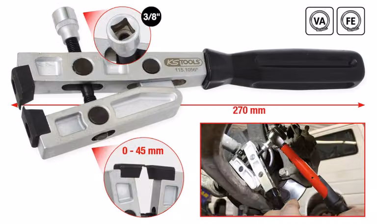 KS TOOLS Pinze stringitubo per serraggio a coppia 270 mm - 115.1056